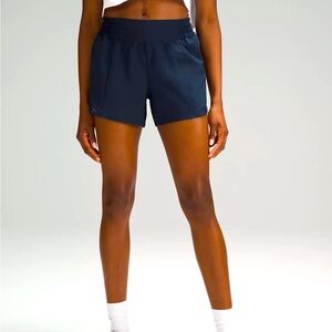 Lululemon Hotty Hot Shorts- Dark Navy- Lined with pockets